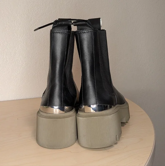 Maje Black and Brown Chelsea Ankle Boots - Picture 9 of 11